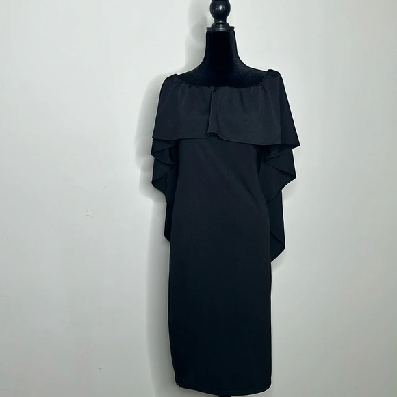 Black Off Shoulder Dress - Picture 1 of 10
